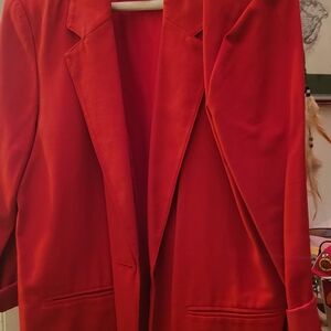Elegant Red Women's Blazer